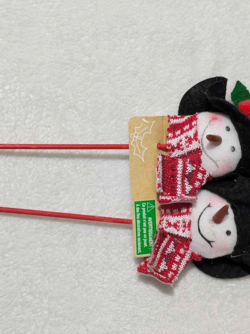 New Crafter's Square Snowman Floral Picks Garden Stakes 2-Pack Christmas DIY